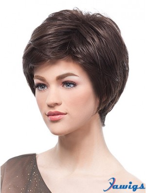 6 inch Online Brown Boycuts Monofilament Wigs