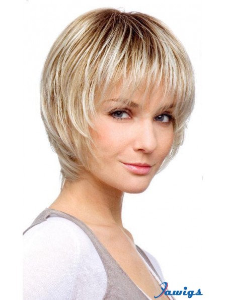 Chin Length Blonde Suitable 10 inch Straight Bob Wigs