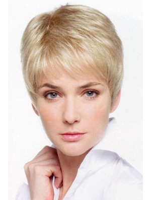 Petite Monofilament Wigs With Lace Front Cropped Length Boycuts