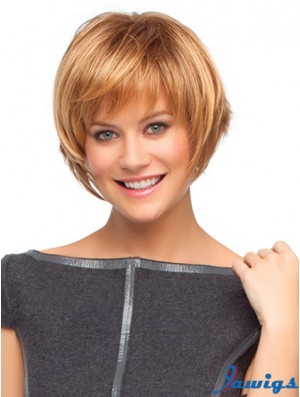 Capless Short Straight Auburn Cheapest Bob Wigs