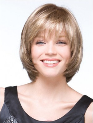 Capless Chin Length Straight Blonde Discount Bob Wigs