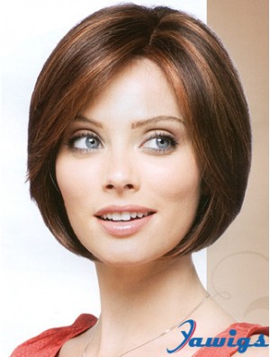 Capless Chin Length Straight Auburn Cheapest Bob Wigs