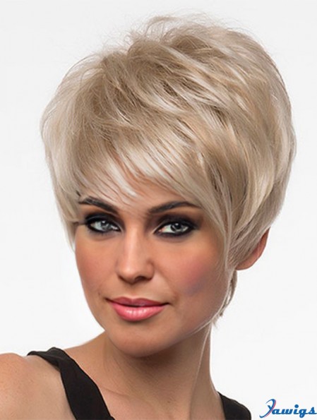 Wigs Online UK Blonde Color With Capless Cropped Length