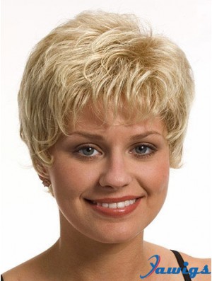 Boycuts Wavy Blonde Capless Best Short Wigs