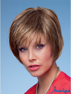 Bobs Straight Brown Capless Fashion Short Wigs