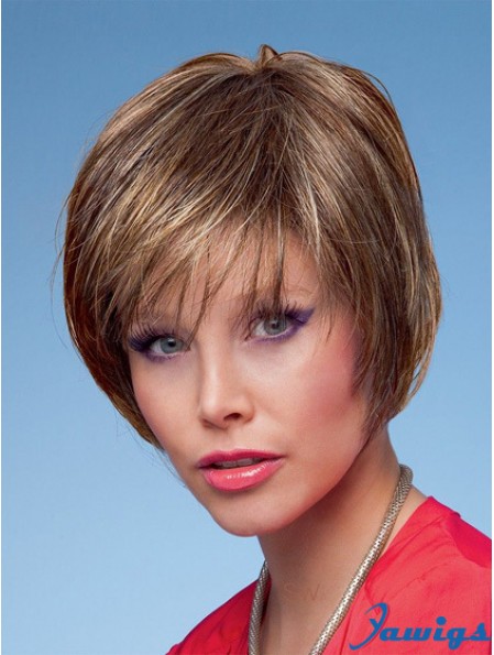 Bobs Straight Brown Capless Fashion Short Wigs