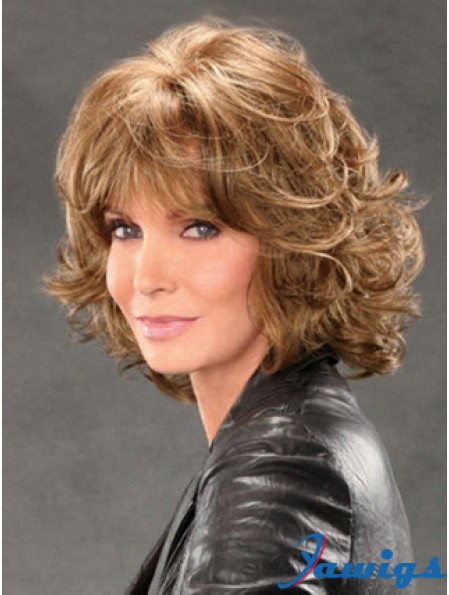 Jaclyn Smith Wigs With Bangs Lace Front Chin Length Brown Color