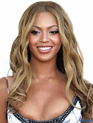 Long Capless Blonde Synthetic Wavy 16 inch Beyonce Wig UK