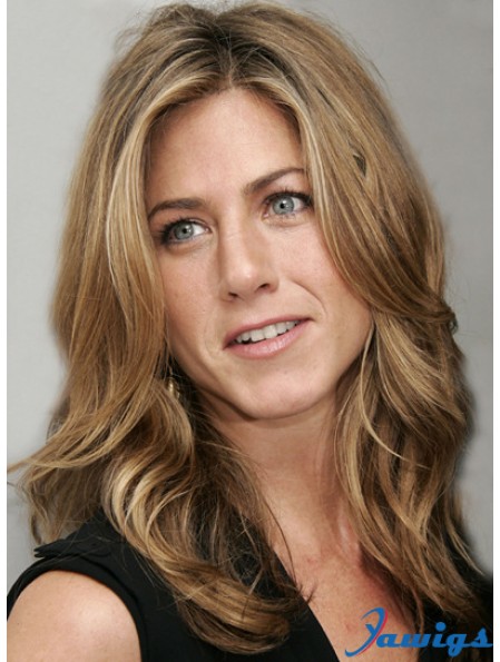 Long Wavy Layered Capless Blonde Suitable 18 inch Jennifer Aniston Wigs