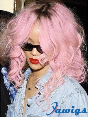 Ombre/2 Tone Wavy Without Bangs 100% Hand-tied 16 inch Great Rihanna Wigs