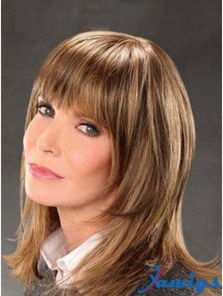 Shoulder Length Straight Bobs Lace Front Brown Exquisite 14 inch Jaclyn Smith Wigs