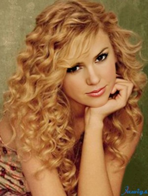 Taylor Swift Wigs With Bangs Remy Human Long Length