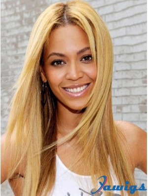 Blonde Long Straight Without Bangs Lace Front 20 inch Beyonce Wigs