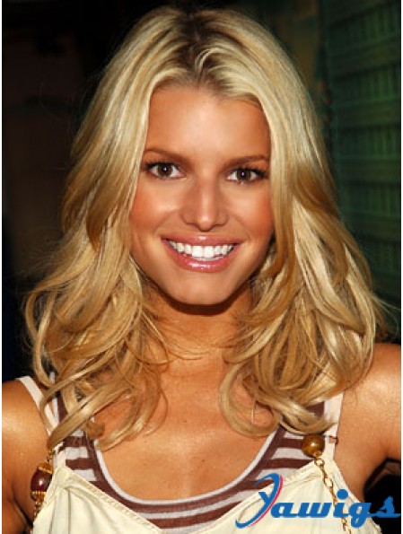 16 inch Good Blonde Long Wavy Layered Jessica Simpson Wigs