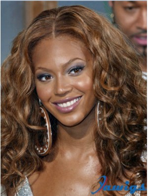 Brown Long Wavy Without Bangs Full Lace 16 inch Beyonce Wigs