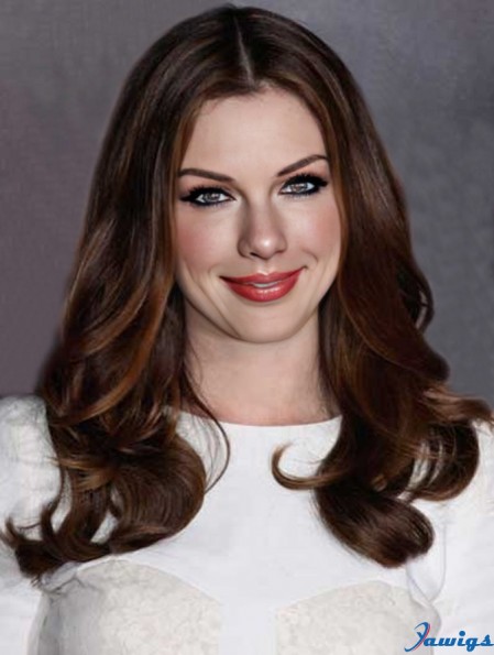 Auburn Long Wavy Without Bangs Capless 22 inch Anne Hathaway Wigs