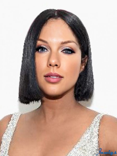 Capless Bobs Straight Chin Length Black Top Toni Braxton Wigs