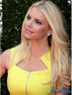 Wavy Lace Front Layered Long Blonde Designed Jessica Simpson Wigs