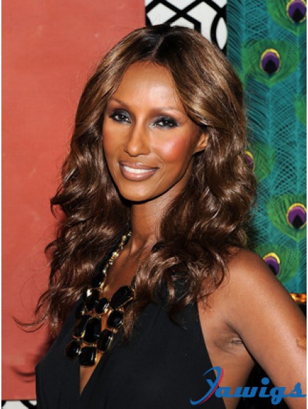 Long Wavy Lace Front Brown 18 inch Cheapest Iman Wigs