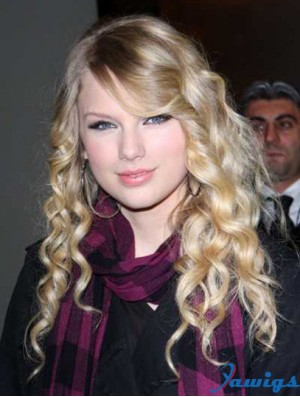 Capless With Bangs Wavy Long Blonde Perfect Taylor Swift Wigs