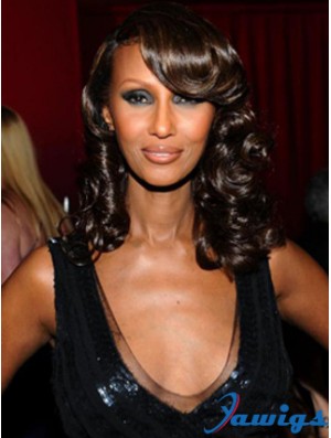 Shoulder Length Wavy Lace Front Auburn 14 inch Amazing Iman Wigs