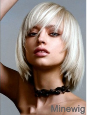 Small Bob Wig With Lace Front Straight Style Chin Length