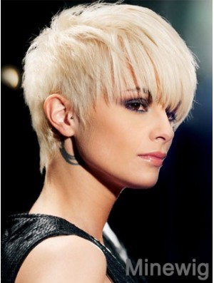 The Wig Store Plattinum Color Capless Short Length Boycuts