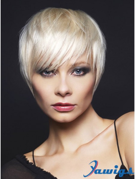 Monofilament Boycuts Short Straight 8 inch Top Fashion Wigs