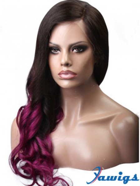 Long Wavy Without Bangs Full Lace 24 inch Hairstyles Black Women Wigs