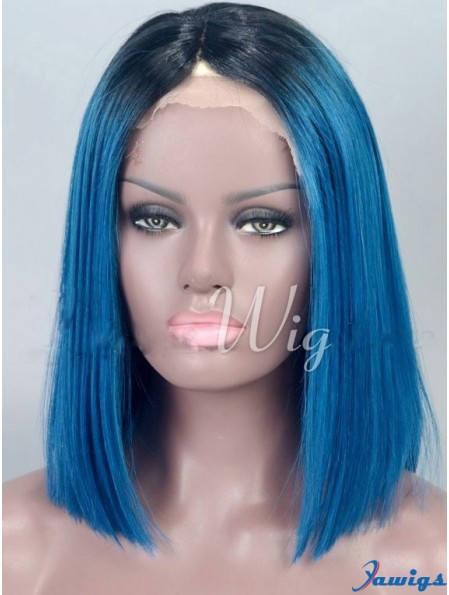 Chin Length Straight Bobs Full Lace 14 inch Cheap Black Women Wigs