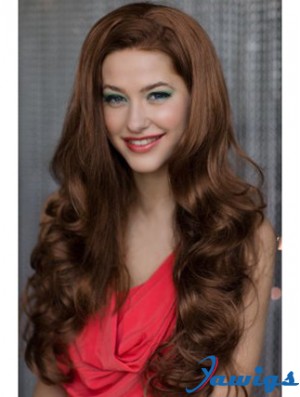 Long Wavy Auburn Soft Synthetic Half Wigs