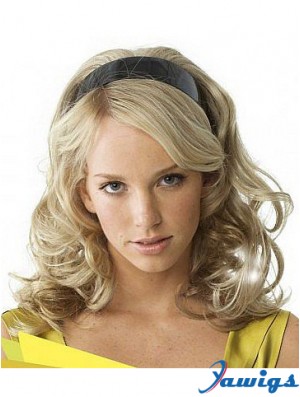 Long Wavy Blonde Gorgeous Synthetic Half Wigs