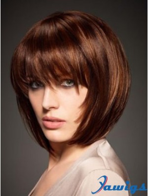 Chin Length Straight Capless Wigs Online Cheap