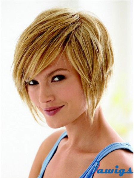 Bob Wig With Bangs With Capless Straight Style Chin Length