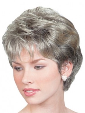 Wigs For Elderly Lady UK With Lace Front Chin Length