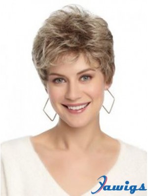 Lace Front Wavy Layered Short 8 inch Hairstyles Human Hair Wigs