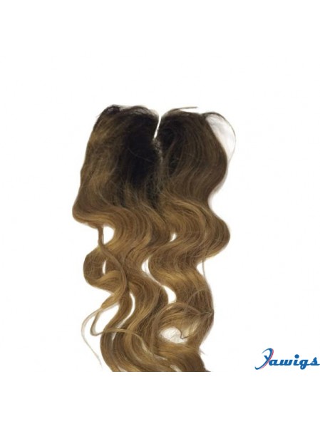 Stylish Black Long Wavy Lace Closures