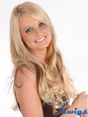 Affordable Blonde Curly Remy Human Hair Clip In Hair Extensions