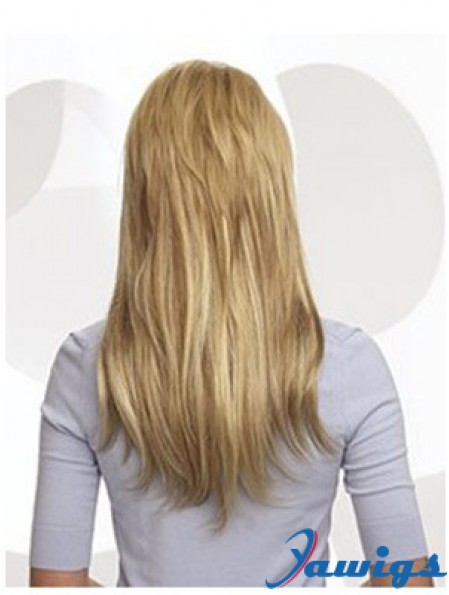 Cheap Blonde Straight Remy Human Hair Clip In Hair Extensions