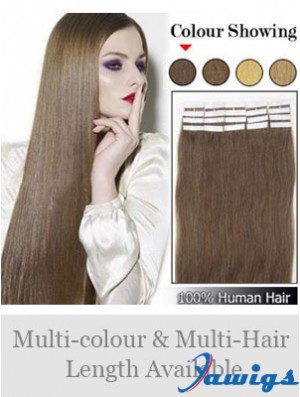 Brown Straight Exquisite Remy Human Hair Tape In Hair Extensions