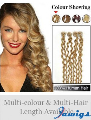 Hairstyles Brown Curly Micro Loop Ring Hair Extensions