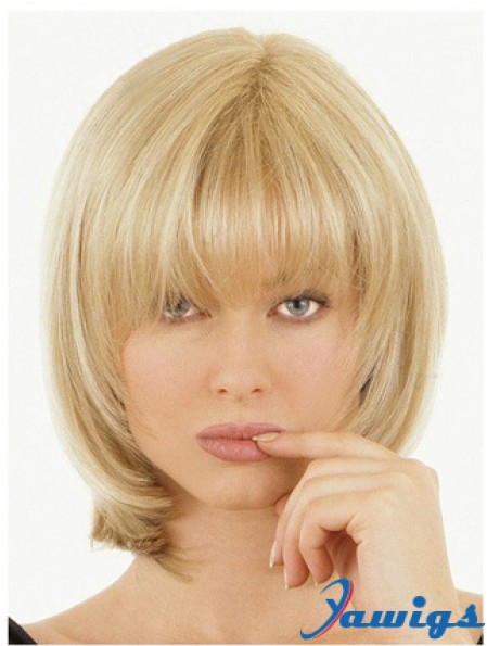 Comfortable Half Wigs With Remy Straight Style Blonde Hair Toppers