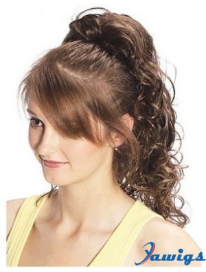 Amazing Curly Brown Ponytails