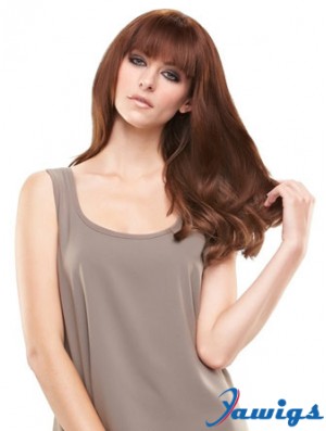 Modern Auburn Straight Remy Human Hair Clip In Hairpieces